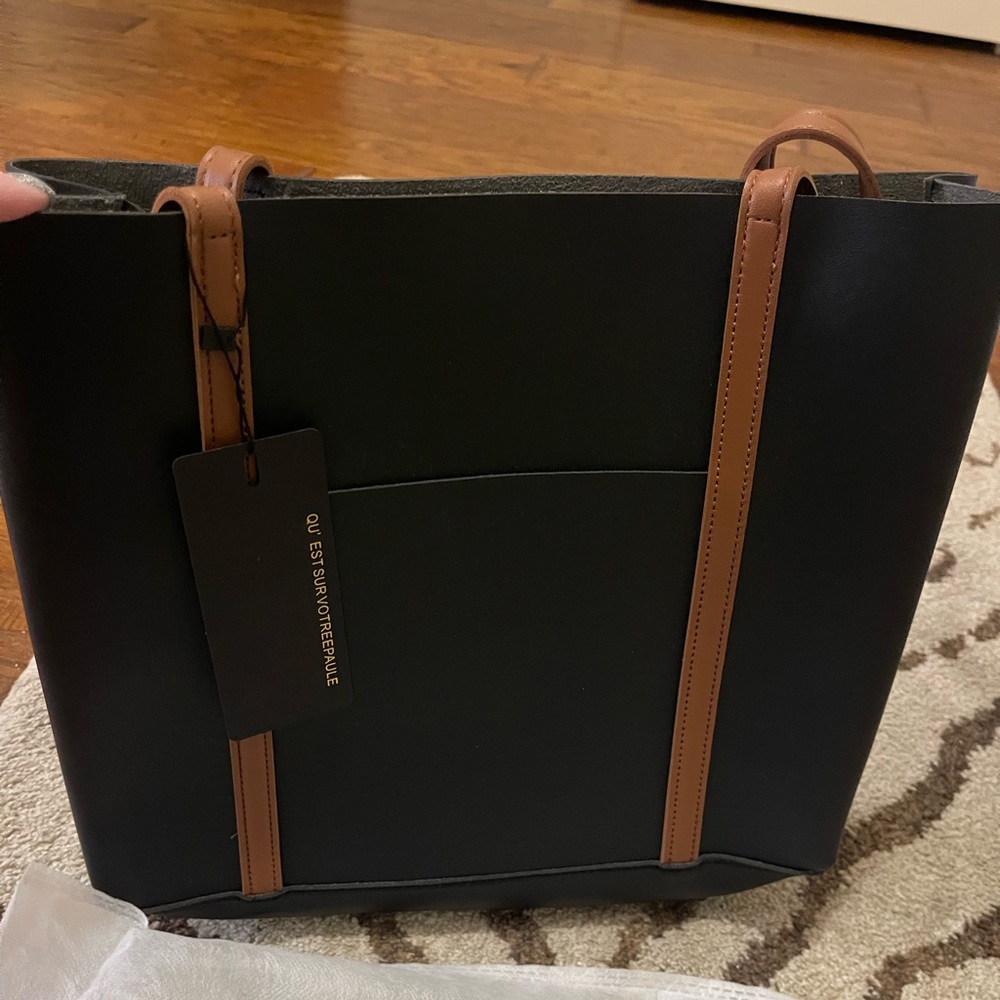 Chic Black and Tan Women's Tote Bag